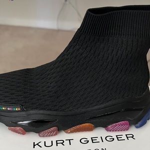 KURT GEIGER LONDON LETTIE SOCK SNEAKER - worn once !